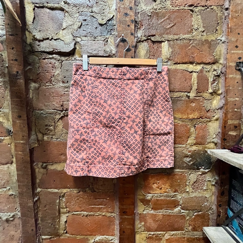 Free People pink mini skirt